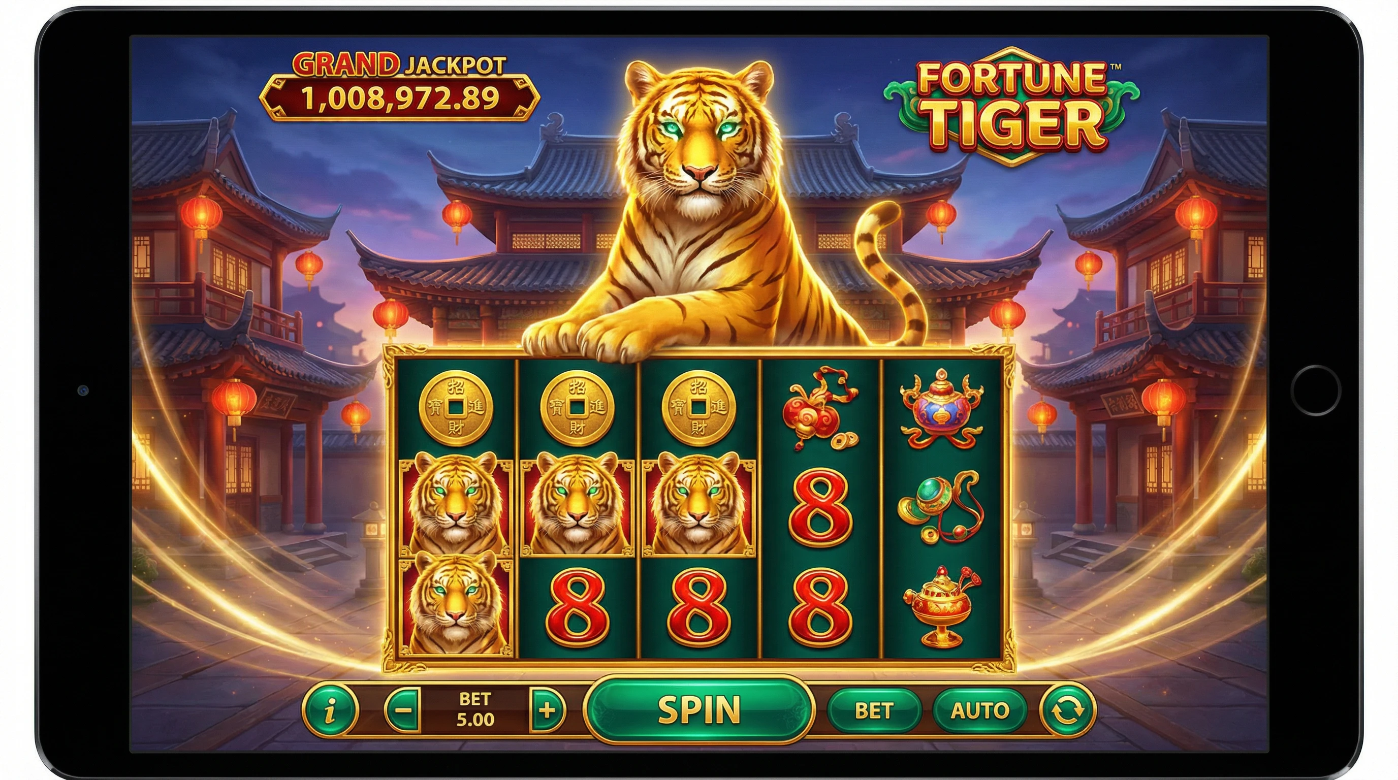 Fortune Tiger tragamonedas con tigre dorado y jackpot en Betway Bono